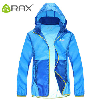 RAX Men Women Waterproof Windproof Jacket UV-Proof Outdoor Jacket Breathable Ultra-light Hiking Men Jackets Windbreaker Men