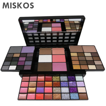 MISKOS Makeup Set 74 Colors Combination kit Maquiagem Eyeshowed Lipstick Glitter Creams Concealers Blushers Makeup Kit Cosmetics