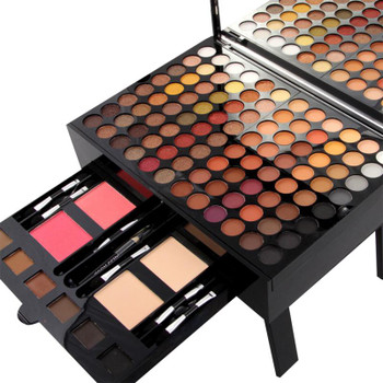 Women Box Shape Eyeshadow Case Full Professional Makeup Palette Concealer Blusher Cosmetic Sets