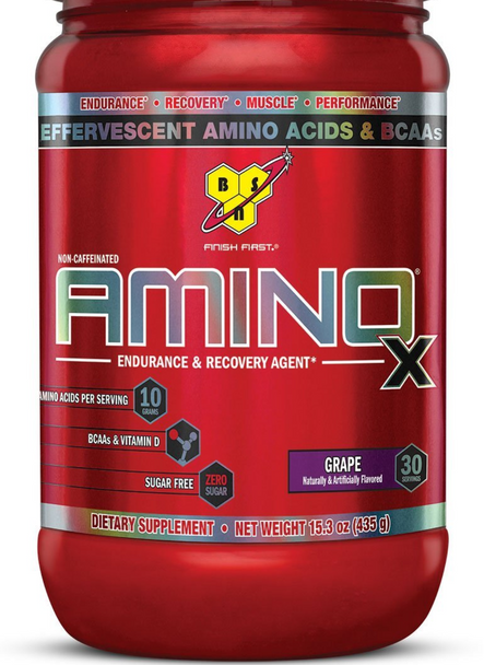 BSN Amino X Post Workout Muscle Recovery & Endurance Powder with 10 Grams of Amino Acids Per Serving, Flavor: Grape, 30 Servings