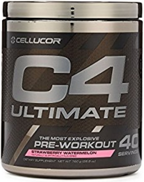 Cellucor C4 Ultimate Pre Workout Powder with Beta Alanine, Creatine Nitrate, Nitric Oxide, Citrulline Malate, and Energy Drink Mix, Strawberry Watermelon, 40 Servings