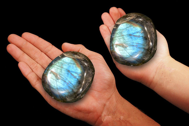 Labradorite Palm Stone 2 1/2" Polished Healing Crystals Stone All Chakra Reiki