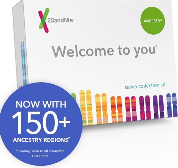23andMe DNA Test Ancestry Personal Genetic Service - includes at-home saliva collection kit