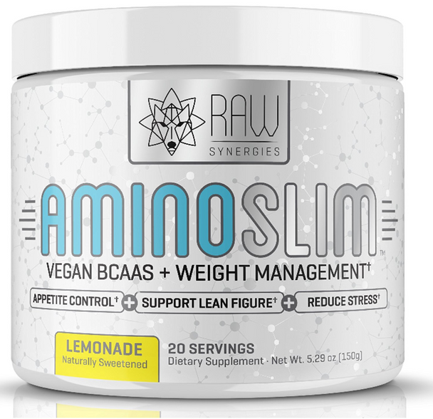 AMINO SLIM - Slimming BCAA Weight Loss Drink For Women, Vegan Amino Acids & L-Glutamine Powder for Post Workout Recovery & Thyroid Support | Appetite Suppressant, Metabolism Booster & Stress Relief