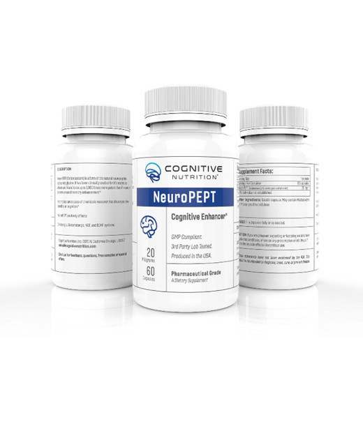 NeuroPEPT 20 mg 60 capsules. 3rd generation Nootropic. 1000 times stronger than The Original Racetam