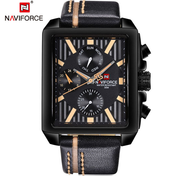 Watches Men Luxury Brand NAVIFORCE Fashion Sport Military Watches Men's Waterproof Leather Quartz Man Watch