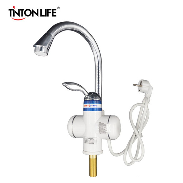 TINTON LIFE EU Plug Instant Tankless Electric Water Heater Faucet Kitchen Instant Hot Water Tap Hot/Cold Dual-Use 220v/3000w