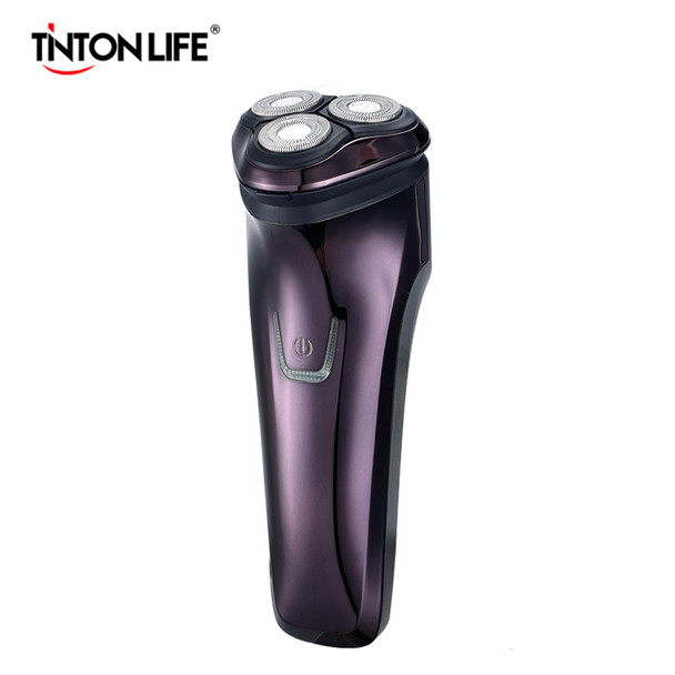 TINTON LIFE Washable Rechargeable Rotary Men's Electric Shaver Razor with 3D Floating Heads Charge Hair Removal 339