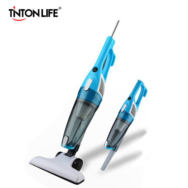TintonLife New Ultra Quiet Mini Home Rod Vacuum Cleaner Portable Dust Collector Home Aspirator White&amp;Blue Color