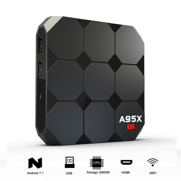 A95X R2 Smart TV Box Amlogic S905W Quad Core 2.4GHz WiFi Android 7.1 Set Top Box 4k HD 1G 8G 2G 16G HDMI 2.0 Set-top Box