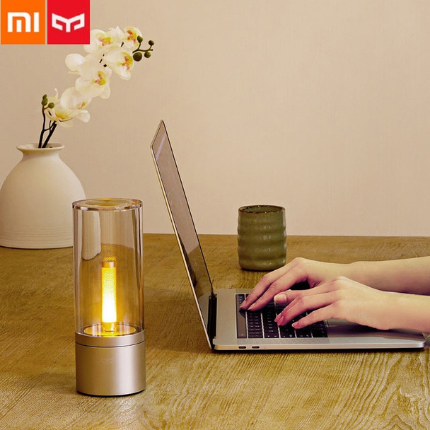 Xiaomi Mijia Yeelight Smart Candle Light Indoor Yeelight Night Table Light Bedside Lamp Remote Touch Control Smart App Bluetooth