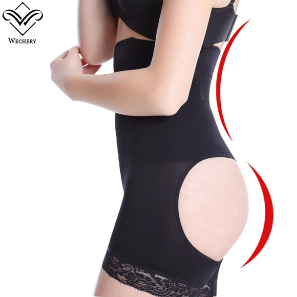 Wechery Butt Lifter Control Pants Slimming Underwear Waist Shaper Lace Up Panty Seamless Corrective Underwear Waist Trainer