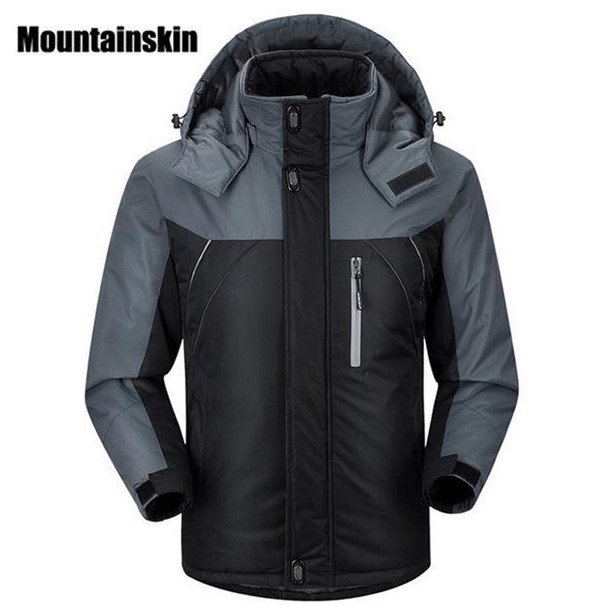 Winter Jackets Mens Thicken Patchwork Outwear Coats Male Hooded Parkas Thermal Warm Brand Clothing WA192