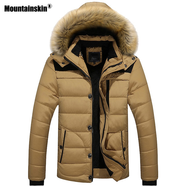 New Winter Men's Coats Male Parkas Casual Thick Outwear Fleece Jackets Warm Overcoats Mens Brand Clothing 6XL SA546