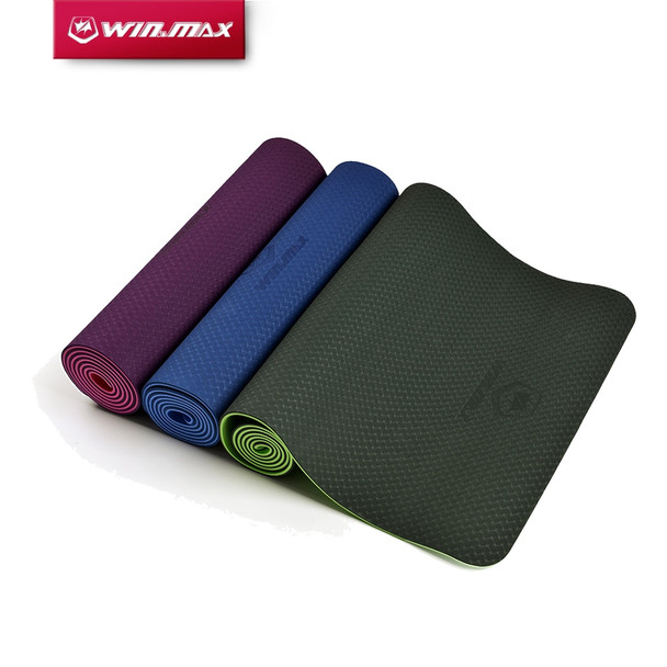 Winmax High Quality Folding Non-slip Surface Light Weight Comfortable 6mm Natural Rubber TPE Yoga Mat for Beginner with Bag