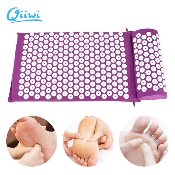 Acupressure Massager Cushion Mat For Body Head back Relieve Stress Pain Yoga Pad Muscle Tension Spike Mat and Pillow