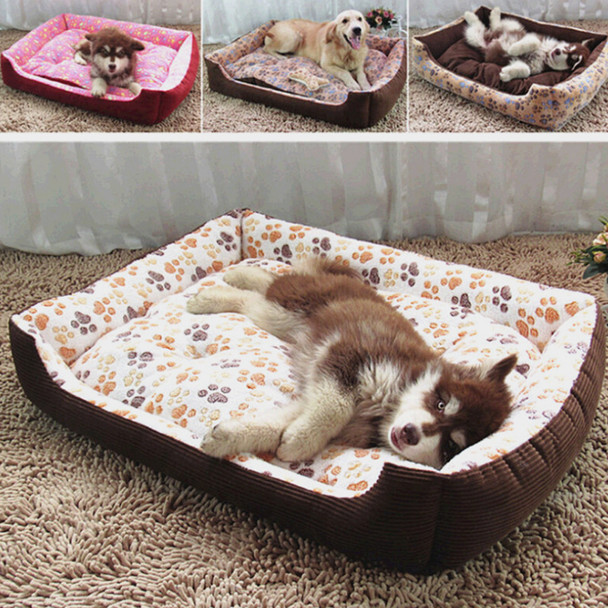 Warm Corduroy Padded Dog Bed Waterproof Washable Pet House Mat Perros Soft Sofa Kennel Dogs Cats house For large dogs