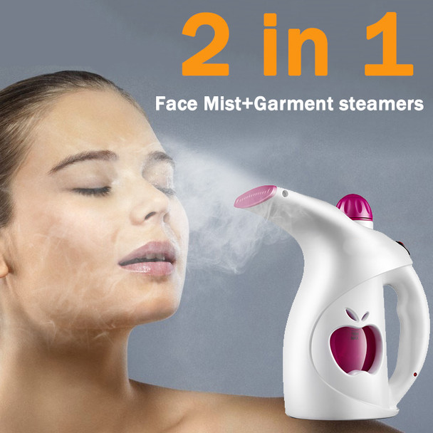 2 in1 Face Steamer Deep Cleanser Mist Steam Sprayer Spa Skin Vaporizer handheld garment Steamer EU US plug