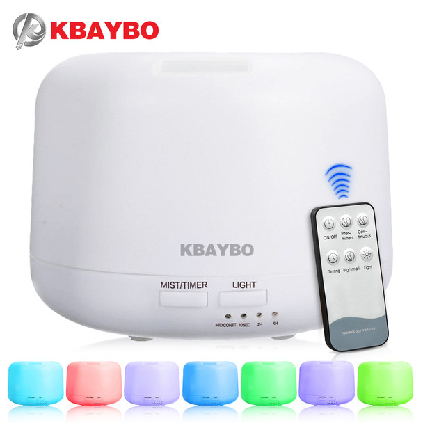 300ml Remote Control Ultrasonic Air Aroma Humidifier With 7 Color LED Lights Electric Aromatherapy Essential Oil Aroma Diffuser