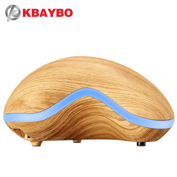 150ml Aroma Essential Oil Diffuser Wood Grain Ultrasonic Cool Mist Humidifier for Office Home Bedroom Living Room Study Yoga Spa