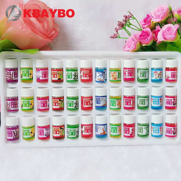  Brand New Water-soluble Oil Essential Oils for Aromatherapy Oil Humidifier Oil with 12 Kinds of Fragrance 36 Bottle Set