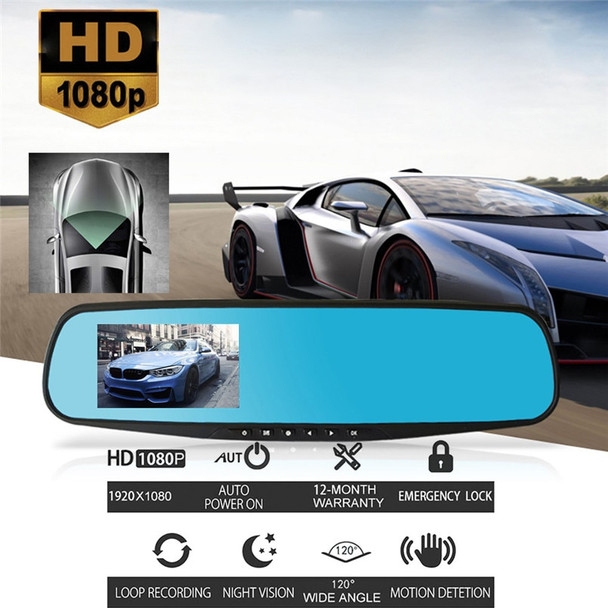 Car DVR Dash Camera Dash Cam 2.8" DVR Car Mirror Dual Len HD 1080P Rear View Camera Rearview Dashcam Auto Recorder Video #0928
