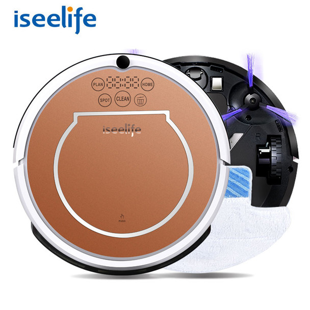 ISEELIFE Wet Robot Vacuum Cleaner for Home 2 in1 PRO2S Mop Dry Wet Water Tank 800PA Auto Cleaning Smart ROBOT ASPIRADOR