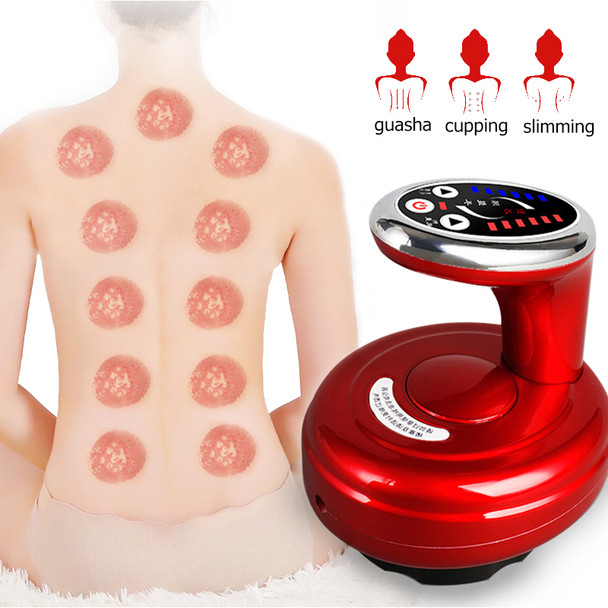 Electric Cupping Stimulate Acupoint Body Slimming Massager Scraping Heat Massage Negative Pressure Acupuncture Therapy 