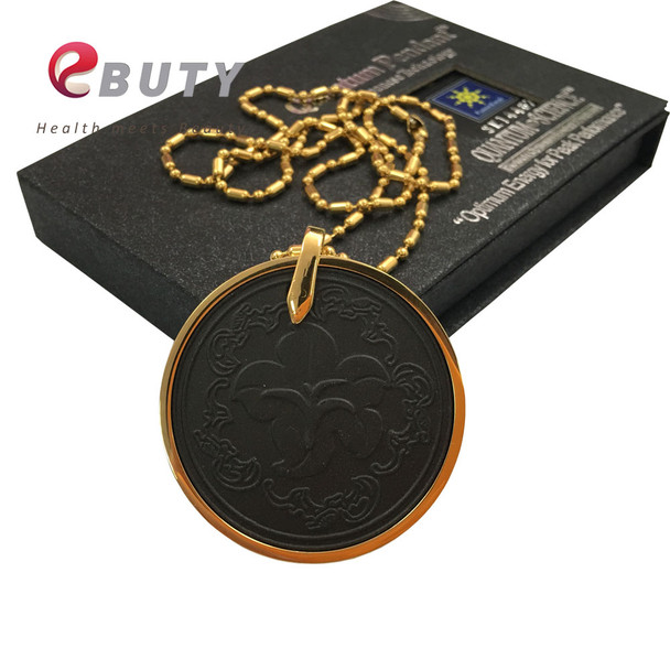 EBUTY Scalar Energy Pendant Japanese Quantum Pendant With Negative Ion Energy Pendant Black Lava Stone Tourmaline Taiji Model