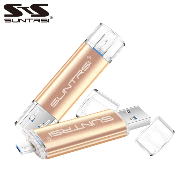 Metal USB Flash Drive Customized logo USB 3.0 OTG Pen drive 64gb 16gb 32gb USB Stick 8gb Pendrive For PC/Android Phone