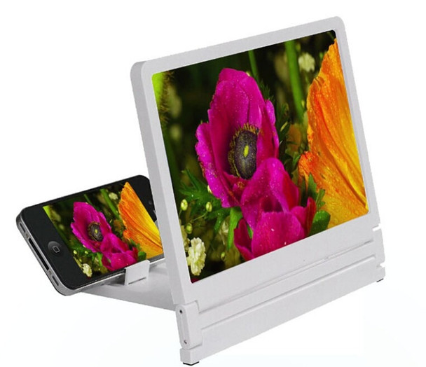 Portable Folding 3X Mobile Phone Screen Magnifier Lens HD Expander Enlarge With Holder Stand for TV Watching