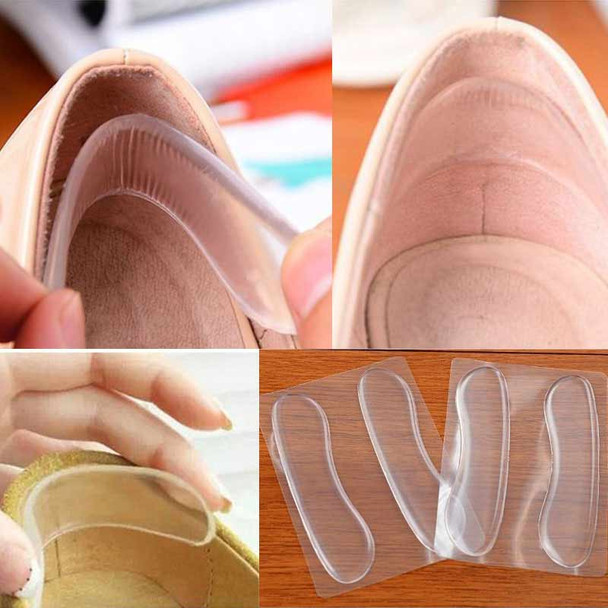 2Pcs Soft Transparent Silicone Insoles Massager Foot Muscle Back Heel Sticker Gel Cushion Pain Relaxation Massage Health Care