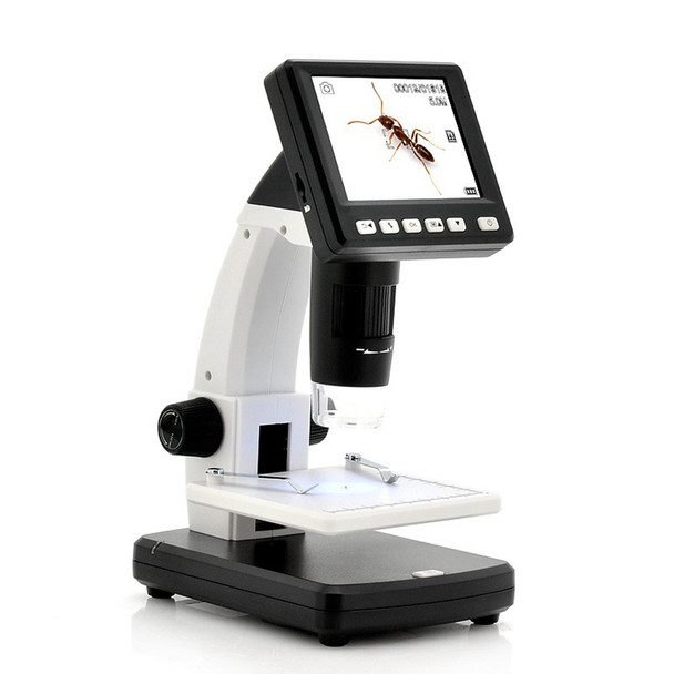 500X 8 LED Illuminant 3.5-Inch HD Screen Multi Functional USB/AV Desktop Digital Microscope