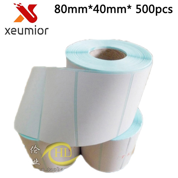 80mm * 40mm * 500pcs Thermal Adhesive Sticker Label/Barcode Label Paper