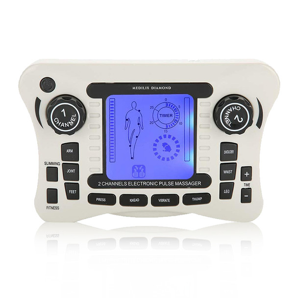 Dual Channel Tens Machine Body Massager EMS Trainer Electric Massagers for The Body Muscle Stimulator 10 Pads Massage Tool