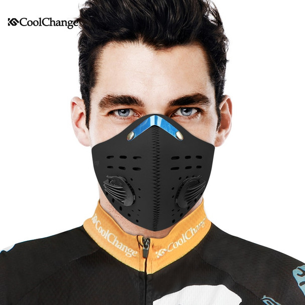 CoolChange Cycling Mask Activated Carbon Half Face Sports Bicycle Bike Training Mask Dust Mask Filter Mascaras Ciclismo