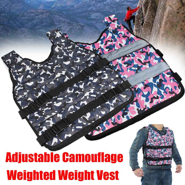 Adjustable Camouflage Weighted Weight Vest Boxing Exercise Training Fitness Jacket Gym Fitness Equipment