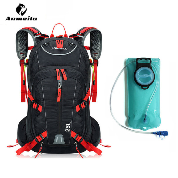 Water Bag With Rain Cover Waterproof 25L Outdoor Sport Bag Camping Climbing Hiking Cycling Backpack Hydration Bladder
