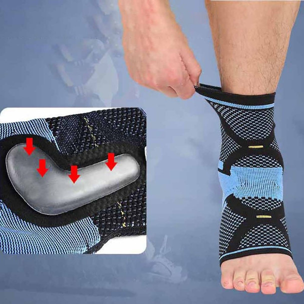 Outdoor sports protective gear ankle support knitted nylon pressure sports silicone ankle brace Ankle weights