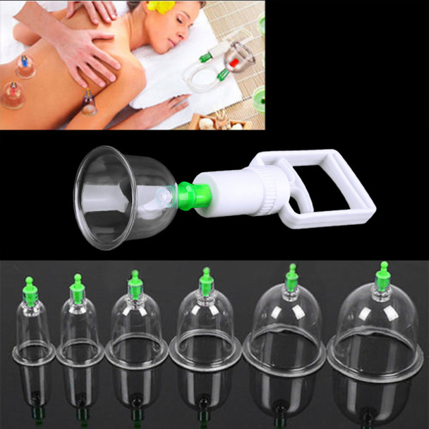 12Pcs Therapy Back Massage Cupping Set Muscle Stimulator Massager Health Body Care Medical Vacuum Cups