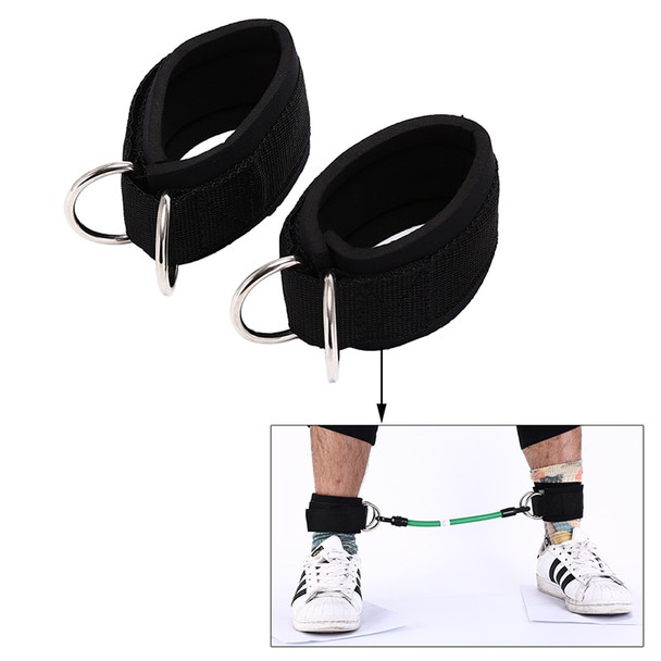 2pcs 24m Sport Ankle Strap Padded Adjustable D-ring Ankle Cuffs for Gym Workouts Cable Machines Butt Leg Weights Exercises