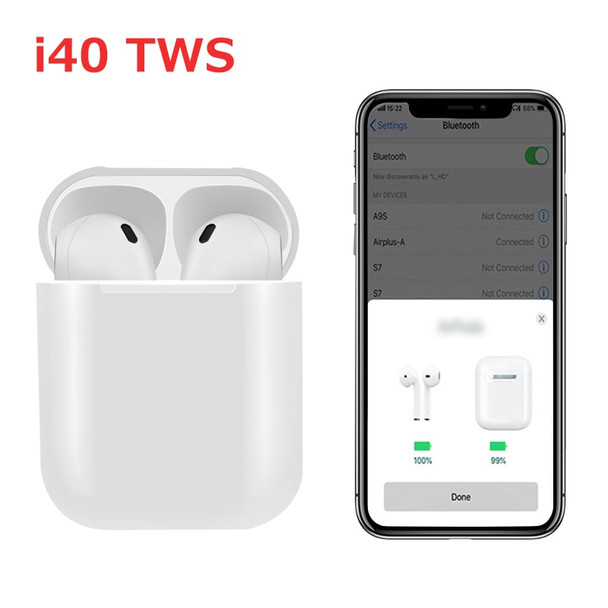 i40 TWS Bluetooth ear Earbuds XY Wireless PK w1 chip LK TE9 LK-TE9 Earphone size PK i10 i11 i10tws i13 i14 i15 i16 i20 tws