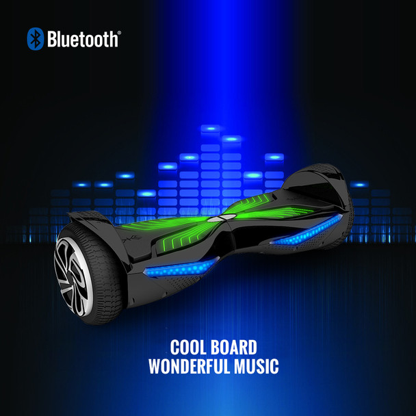 Bluetooth Hover Board 6.5 Inch Electric Scooter Two Wheels Self Balance Scooter Overboard LED Hoverboard for Adult