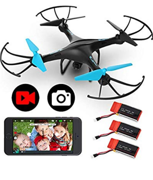 Force1 U45WF Drones with Camera for Adults and Kids - Remote Control FPV Drone w/ 720p HD Camera, VR Capable with WiFi App  