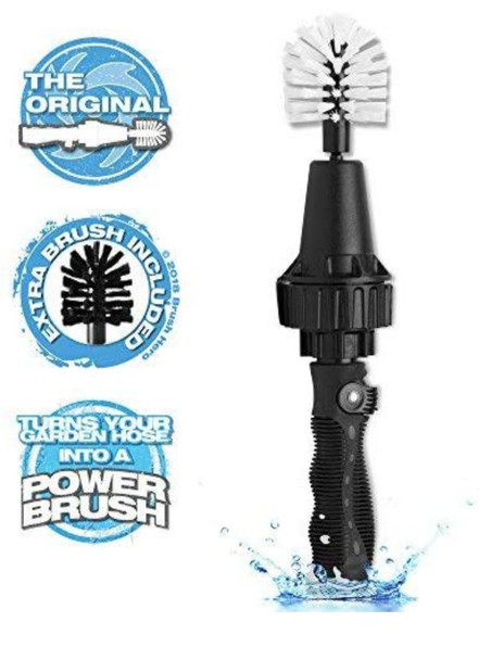 Brush Hero- Wheel Brush, Premium Water-Powered Turbine for Rims, Engines, Bikes, Equipment, Furniture and More  "brush hero wheel brush"