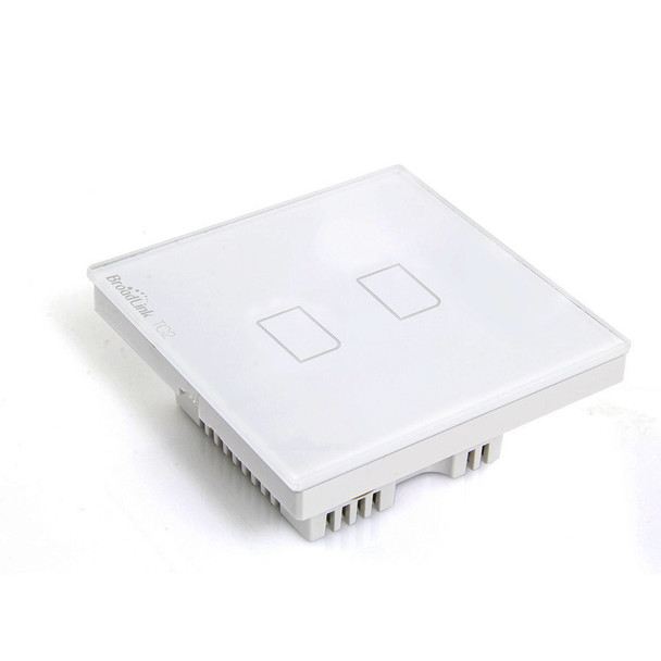 TC2 RF433 Touch Switch UK Standard 2Gang Wireless Wall Switch Smart Home Wifi Control Light Switch White Glass Panel