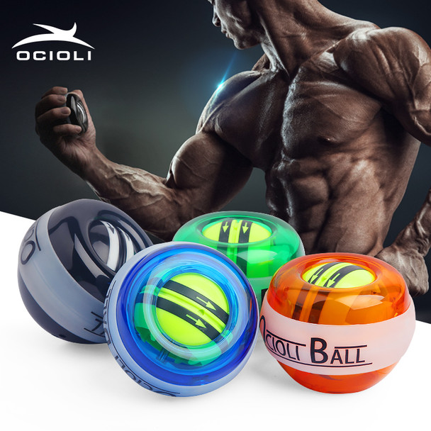 OCIOLI Wrist Gyro Ball Gyroscope Force Power Ball Strengthener Muscle Relax Training Pressure Exerciser Fitness