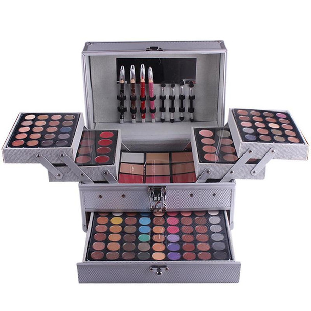 Professional Makeup Set Makeup Artist Gift Kit Aluminum Box With Eyeshadow Blush Contour Powder Palette 