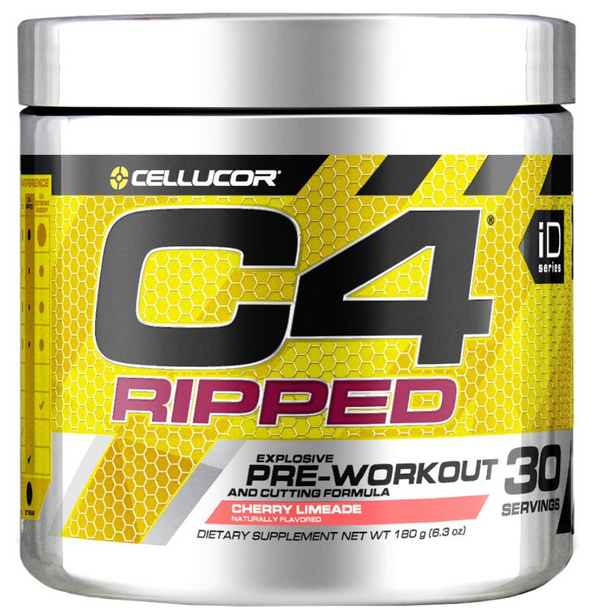 Cellucor C4 Ripped Pre Workout Powder + Fat Burner, Fat Burners for Men & Women, Weight Loss & Energy, Cherry Limeade, 30 Servings