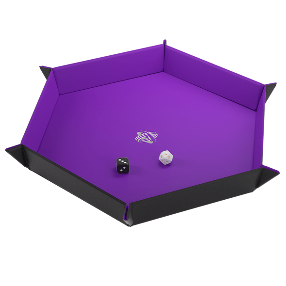 Gamegenic - Magnetic Dice Tray Hexagonal Black/Purple